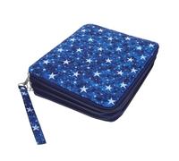 Veemoon Trousse à Crayons Zippée Emplacements avec Motifs Étoiles Organiseur Multifonction pour Pinceaux Maquillage Sac Portable pour Fournitures Scolaires Bureau et Artistes
