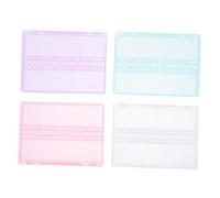 Veemoon Trousse à Outils De Manucure Transparente 4 Pièces Mini Boîte De Rangement 14 Compartiments Pour Salon Professionnels Et Usage Domestique