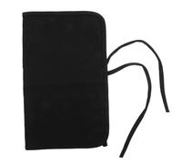 Veemoon Trousse à Pinceaux Calligraphie Grosse Capacité en Toile Noire, Rouleau de Stylo-Pinceau Double Couche, Rangement Pratique pour Artistes et Étudiants, Accessoire pour Atelier
