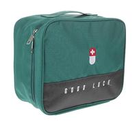 Veemoon Trousse De Rangement Pour Remède Ménager 1 Grand Compartiment Multi-grilles Tissu Oxford Imperméable Portable Usage Maison Voyage Organisation Médicale