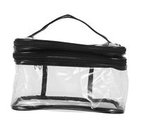 Veemoon Trousse Maquillage Transparente Portable avec Fermeture Éclair Sac Cosmétique Organisateur Imperméable Grand Volume pour Voyage et Valise