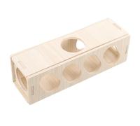 Veemoon Tunnel en Bois Beige pour Petits Animaux et Rats, Accessoire Multi-Usage Améliorant la Santé, pour Hamster et Rongeur, pour Enclos Extérieur
