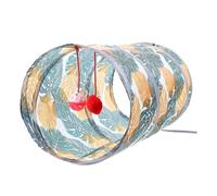 Veemoon Tunnel Pliable pour Chat en Polyester Imprimé, D'intérieur pour Chatons, Tunnel Décoratif et Ludique pour Chats Domestiques, Refuge Amusant et Espace de Jeu Actif pour Animaux