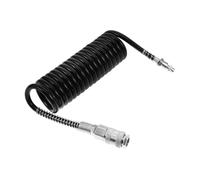 Veemoon Tuyau D'air Pu Spiralé 3 M avec Raccord Rapide Américain, Verrouillage Automatique, Haute Étanchéité, Compatible Compresseur D'air Industriel, Kit Outil Pneumatique Polyvalent