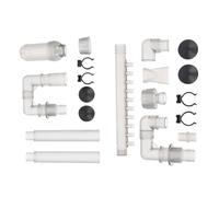 Veemoon Tuyau pour Aquarium 12 Mm en Plastique, Kit Tuyaux D'arrivée et Sortie d'eau, Accessoire Filtre Externe pour Bassin et Aquarium, Remplacement Solide pour Système de Filtration