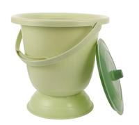 Veemoon Urinoir Portable avec Couvercle Anti-odeurs, Seau Hygiénique pour Adultes 2 L, Plastique Léger Vert Clair, Toilettes de Chevet pour Personnes Âgées, Femmes Enceintes et Usage