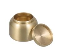 Veemoon Urne Funéraire en Laiton Scellée Mini Urne Cinéraire Compacte et Portable Récipient Hermétique pour Cendres Humaines ou Animaux Boîte à Poudre Décorative Ronde Pratique