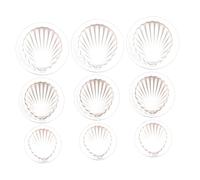 Veemoon Ustensiles de Cuisson 9pcs Moules à Tartelettes en Plastique Blanc Antiadhésif et Résistant aux Rayures pour Pâtisserie et Festivals