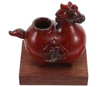 Veemoon Vase en Céramique Décoratif Mini Format avec Motif Cheval du Zodiaque Chinois, Centre de Table pour Nouvel an Chinois 2026, Ornement Feng Shui Fu pour Bureau et Étagère,
