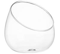 Veemoon Vase en Verre pour Terrarium Bocal en Verre pour Micro-Paysage Coupe Inclinée Forme Bulle pour Fleurs et Succulentes Bureau et Rebords de Fenêtre