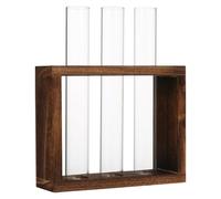 Veemoon Vase Tube à Essai Hydroponique Transparent Petit Format en Verre Ouverture Arrondie pour Terrarium Plantes Aériennes et Jardinage D’intérieur, Récipient Décoratif pour Germination