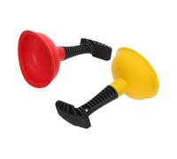 Veemoon Ventouse de Débouchage Puissante 2 Pièces pour Évier Cuisine et Toilettes, Ventouse Manuelle en Caoutchouc Souple Rouge et Jaune, Outil Compact pour Canalisations