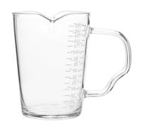 Veemoon Verre Doseur Transparent pour Lait et Espresso Petit Pichet à Bec Fin Tasse Pratique Verre Résistant pour Café et Usage Manuel