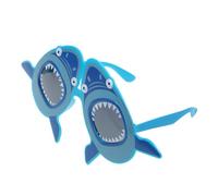 Veemoon Verres décoratifs de requin doubler lunettes de soleil de fête lunettes de soleil requin lunettes de requin lunettes à thème hawaïen Lunettes de soleil de célébration abdos