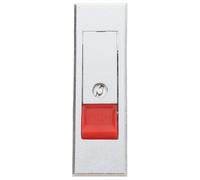 Veemoon Verrou Plat pour Tableau Électrique, Verrou à Bouton Poussoir, Serrure de Meuble lliage de Zinc Argenté, pour Armoire Électrique et Classeur, Usage Mobilier et Coffret