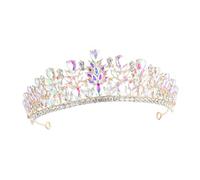 Veemoon Vintage Rhinestone Bridal Headband Crown Lightweight Baroque Wedding Tiara For Bride Comfortable Secure Fit Elegant Royal Hair Accessory For Party And Cosplay