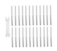 Veemoon Vis à Sertir En Acier Inoxydable 25 Pcs Clé, Kit De Garde-corps à Câble Pour Balustrade Bois, Tire-fond Résistance Corrosion, Installation Sans Tendeur, Accessoire Fixation Terrasse