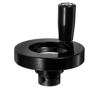 Veemoon Volant à Main Rond en Bakélite Poignée Manivelle, Accessoire pour Fraiseuse, Ø63 Mm X Ø10 Mm, Résistant à L’huile Solvants, Pièce Mécanique Industrielle Robuste