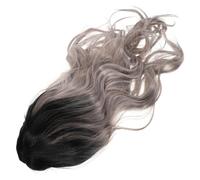 Veemoon Wig Long Wavy Grey Gradient For Women Heat Resistant Synthetic Cosplay Costume Wig With Adjustable Cap For Daily Wear And Party Use