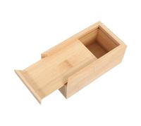Veemoon Wooden Slide Lid Box Small Keepsake Container Solid Wood Jewelry Organizer Rectangular Storage For Tea Accessories Light