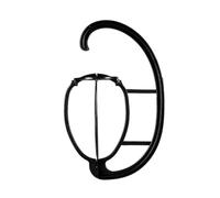 Veesper 1 ensemble de cintres pour perruques, support de perruque suspendu Portable pour toutes les perruques et chapeaux, support sèche-linge pliable, porte-chapeau et casquette (noir).