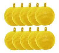 Veesper 10pcs Pièges de Mouche de Fruits Suspendus 3 Pouces Traps à Boules Collants Jaunes pour moucherons Plante, Insectes Volants, Receveur moucherons pour Jardin extérieur intérieur, Tueur m