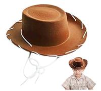 Veesper Chapeau de cowboy pour enfants, Hat de cowboy Wester Fabric Wide Brim Occident