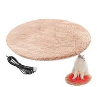 Veesper Coussin Chauffant Rond pour Chat de 15, 7 Pouces, lit Chauffant USB pour Chat avec température constante de 82, 4 °F, imperméable, résistant aux Rayures, Coussin d'hiver pour Animaux