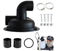 Veesper Couvercle de Cyclone de poussière avec coude, Couvercle séparateur 197 mm, Capuchon séparateur Cyclone PP pré-percé pour Le système Vide, Accessoires collecteur poussière