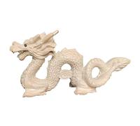Veesper Dragon en Bois, Statue de Dragon sculpté, Fengshi de Fengshi Chinois Statue Figurine de 7,5 Pouces de Long Sculpture de Dragon de Bonne Chance