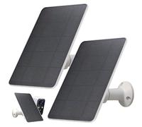 Veesper Panneau Solaire 2 pièces 3W 6V avec Batterie, Petits Panneaux solaires à Direction réglable pour caméras et appareils de sécurité extérieurs