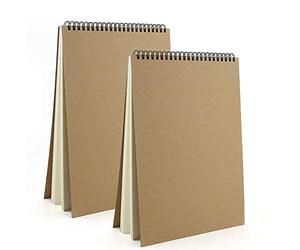 VEESUN Carnet Dessin A4, 2pcs Carnet de Croquis, Bloc Dessin 60 Pages