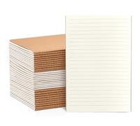 VEESUN Lot de 30 Cahiers a5 Pages Ligné Carnet de Notes Bloc Note | Couverture Souple en Papier Kraft / 30 Feuillets / 80 gsm / Carnet Dessin / Journal intime pour Adultes École Bureau Voyage
