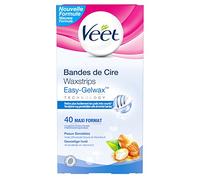 Veet 40 Bandes de Cire Froide pour Peaux Sensibles, 130g