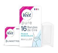 VEET - Bandes de Cire Froide Hypoallergéniques Peau Sensible, Double Action Douceur (Boîte 16 bandes) - Lot de 3 - vendu par Lot
