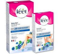 Veet Bandes De Cire Froide Peaux Sensibles - Epilation Longue Durée - Faciles à Utiliser (Jambes & Aisselles)
