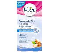 Veet bandes de cire froide pour peau sensible à l'huile d'amande 20 bandes
