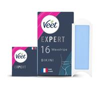 Veet - Bandes de cire froide maillot - Peaux sensibles - Finition parfaite - 16 bandes