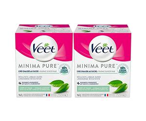 Veet Cire au Sucre Minima - 100% d’Ingrédients d'Origine Naturelle pour une Douceur Longue Durée - Thé Vert (Lot de 2)
