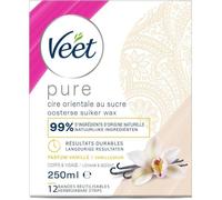 Veet Cire Chaude Orientale Épilation aux Huiles Essentielles Vanille Florale 250ml