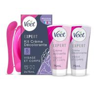 Veet - Crème Décolorante Visage et Corps - 2 Flacons de 75 Ml