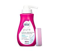 Veet - Crème Dépilatoire - Douche - PEAUX SENSIBLES - Pompe - 400 ml