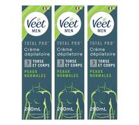 Veet Crème Dépilatoire Homme Peaux Normales - Lot de 3