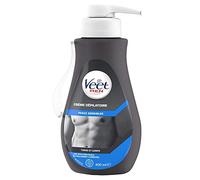 Veet Men Crème Dépilatoire Torse Et Corps Peaux Sensibles Flacon Pompe 400ml