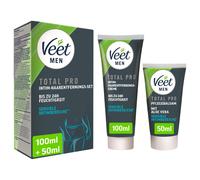 Veet Men - Kit d'épilation intime - Crème dépilatoire pour la zone intime pour homme - Tube de 100 ml et baume de soin de 50 ml