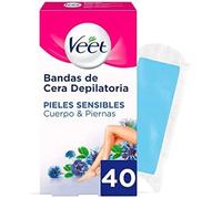 Veet Easy Gelwax Body Bands Depilatory Wax Skin Sensitive X40,