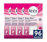 Veet EasyWax - Bandes de Tissu Epilation à la Cire - Jambes, Maillot, Aisselles, Bras (480 Bandes)