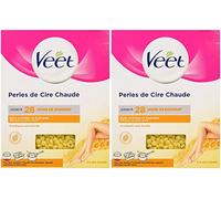 Veet Epilation Perles de Cire Chaude - Cire d'abeille 100% naturelle - 230 g - Lot de 2