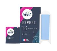 Veet Expert Bandes de Cire Froide pour Peaux Sensibles Zone Bikini - 16 Unités