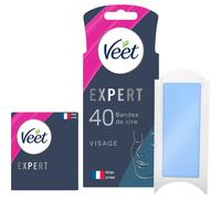 Veet EXPERT Bandes de cire visage Peaux sensibles – 40 pièces